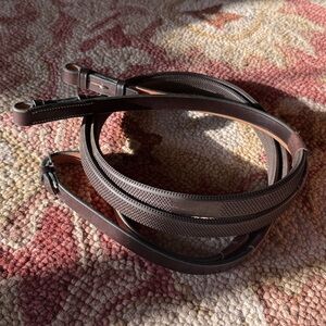 NWOT 52" Jeffries English leather Rubber horse reins